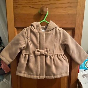 Brand New Baby Girl Tan Pea Coat